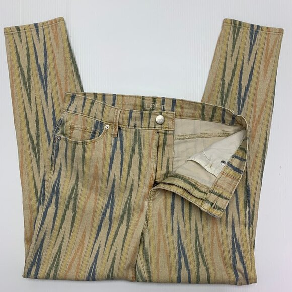 Ann Taylor Loft Jeans Size 27 Ankle Skinny Multi Color Ikat - Picture 5 of 10
